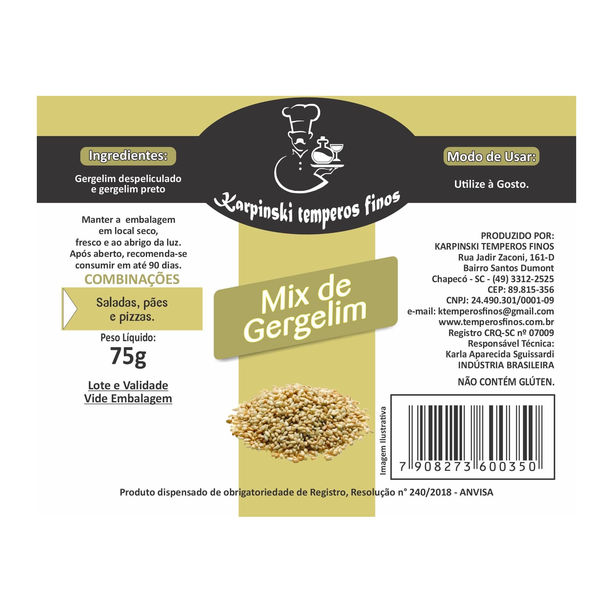 Mix de Gergelim Karpinski Temperos Finos - foto 2
