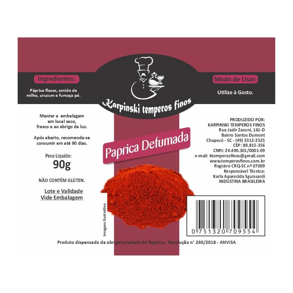 Páprica Defumada Especiaria Karpinski Temperos Finos - foto 2