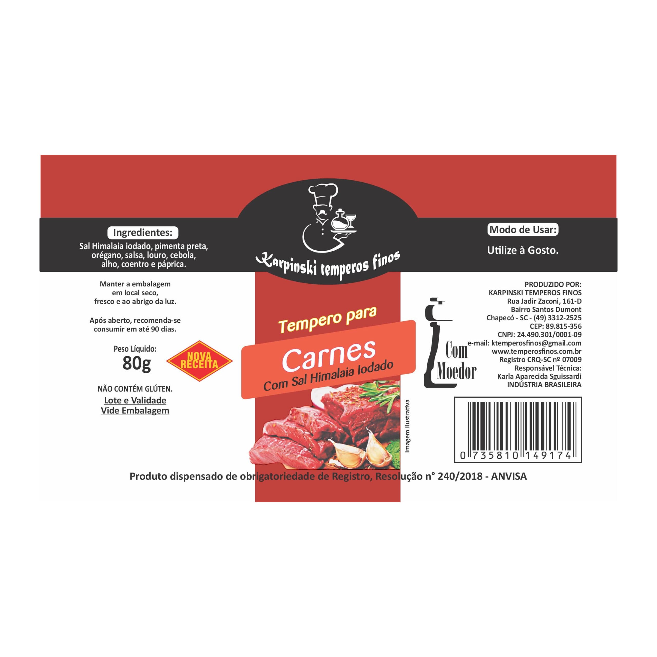 Tempero Completo para Carnes com Moedor Karpinski Temperos Finos - foto 2