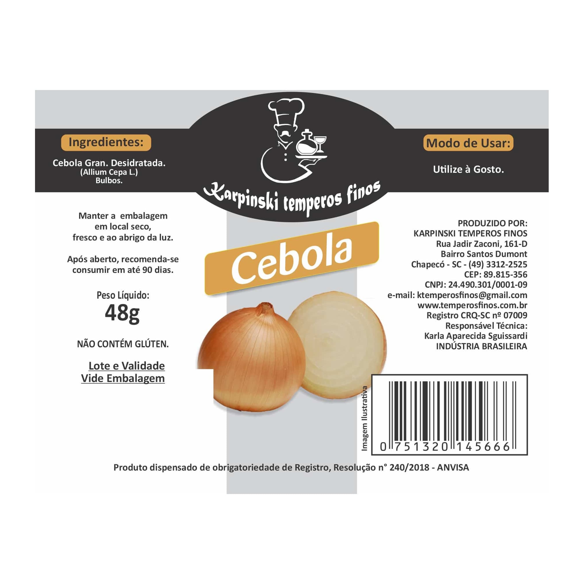 Cebola Desidratada Karpinski Temperos Finos - foto 2