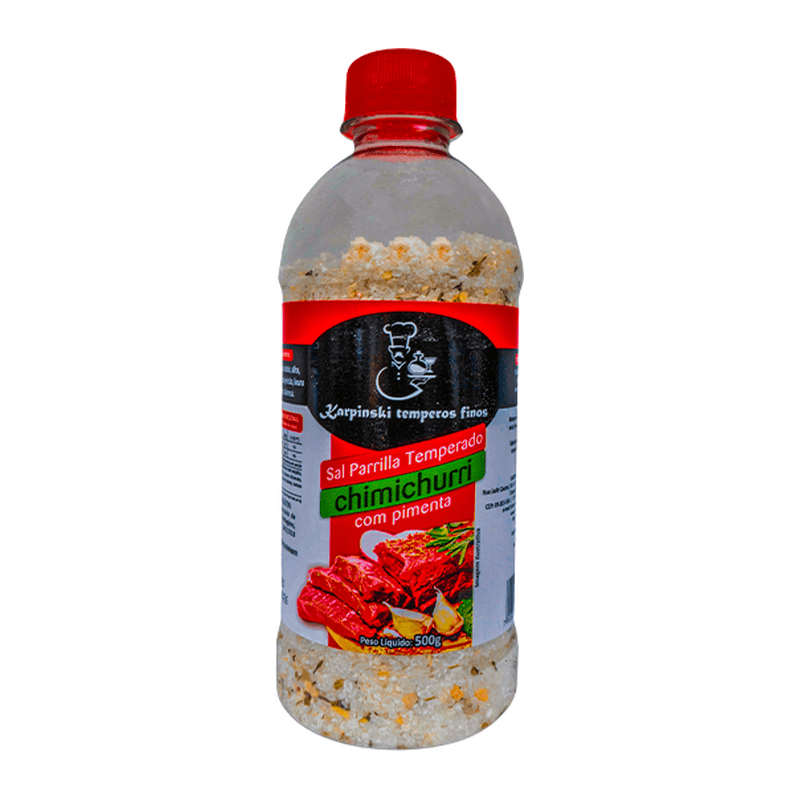 Sal Médio Temperado com Pimenta Karpinski Temperos Finos em garrafa de 500 g