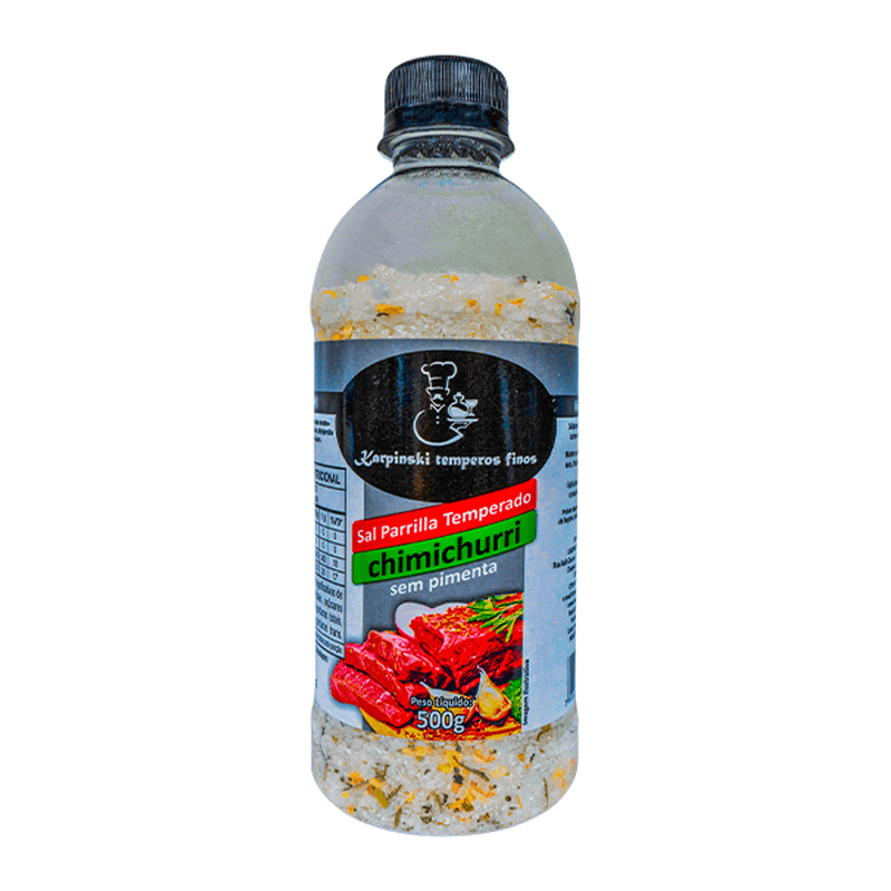 Sal Médio Temperado sem Pimenta Karpinski Temperos Finos em garrafa de 500 g