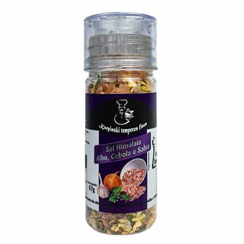 Sal Himalaia Alho Cebola Salsa Moedor Karpinski Temperos Finos, frasco com moedor