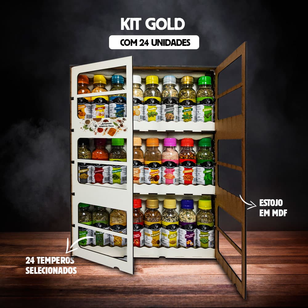 Kit Gold  com 24 temperos