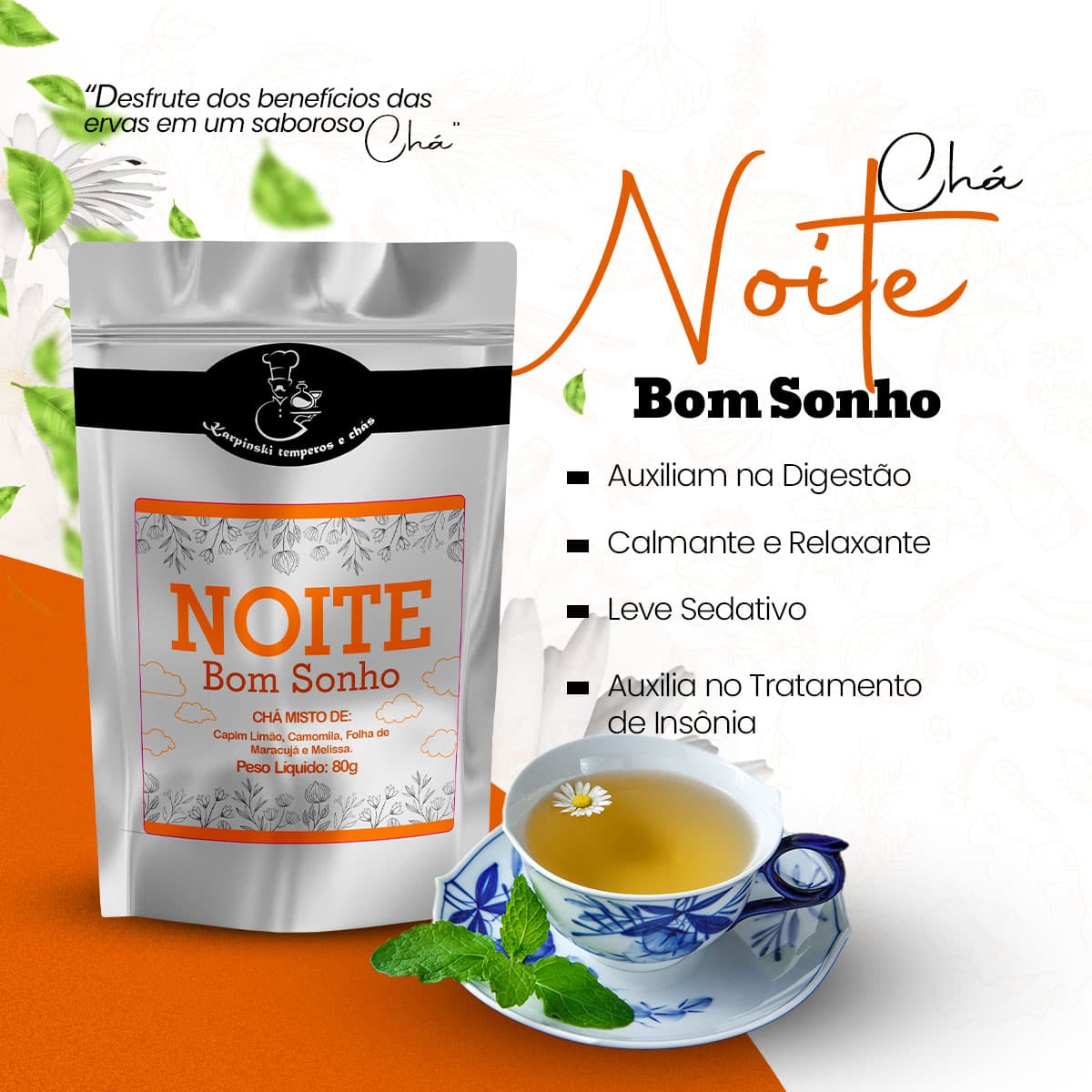 Chá Noite Bom Sonho Karpinski Temperos Finos - foto 2