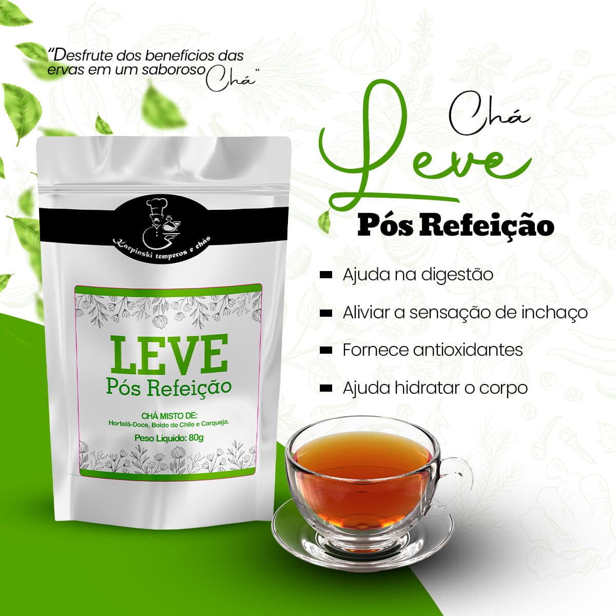 Chá Leve Pós-Refeição Karpinski Temperos Finos - foto 2