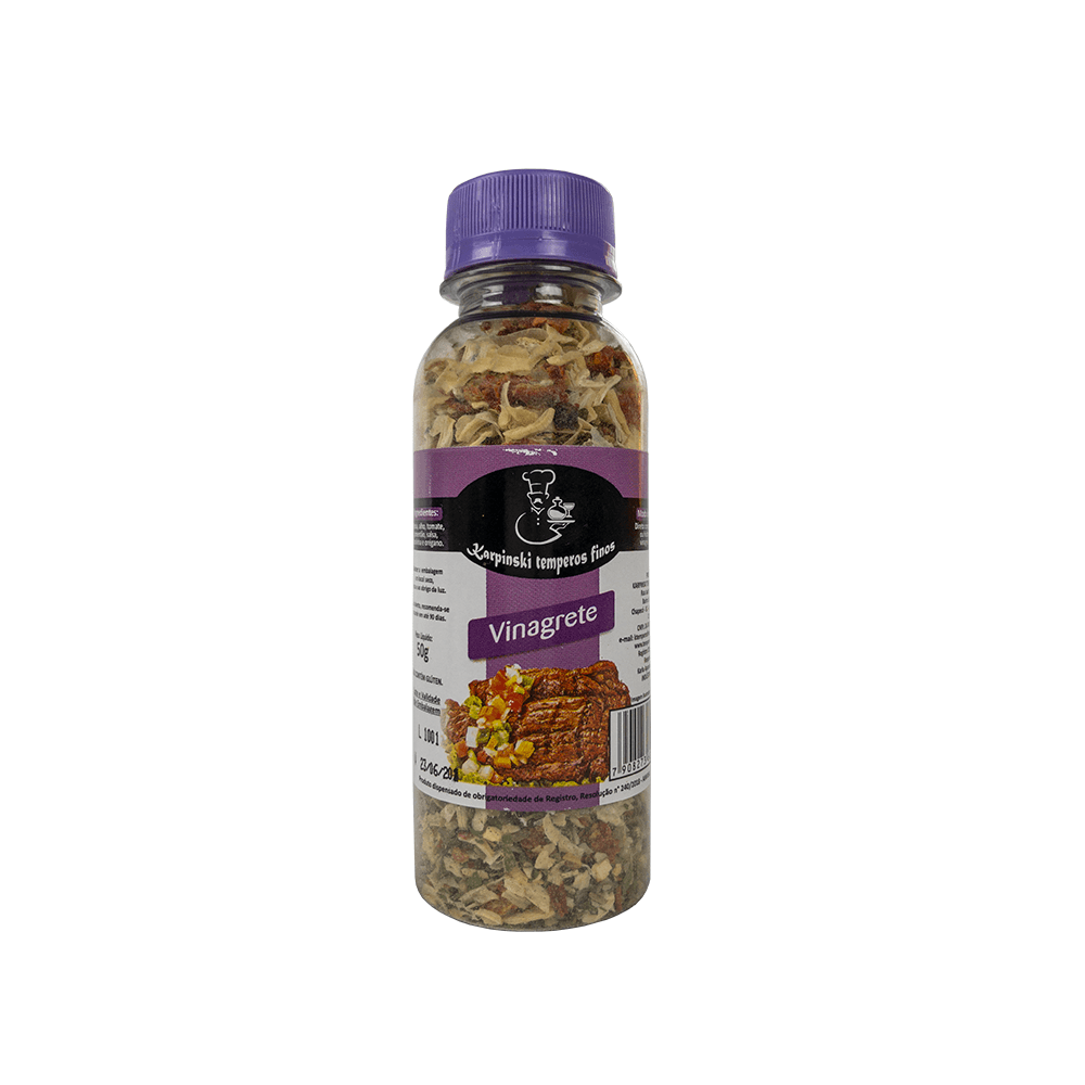 Tempero Vinagrete Karpinski Temperos Finos, embalagem de 50g