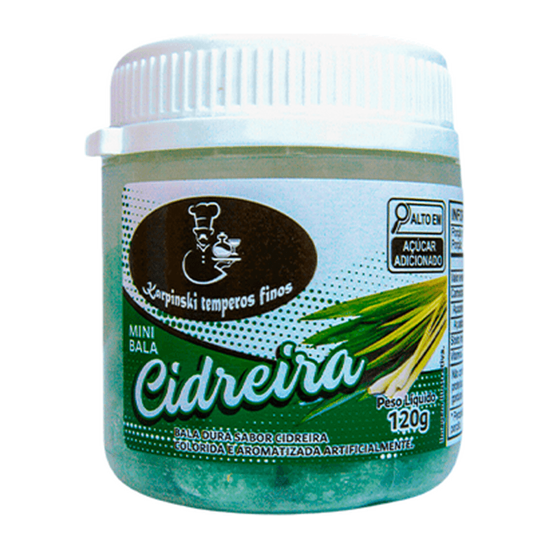 Bala de Cidreira Karpinski Temperos Finos, embalagem de 135g