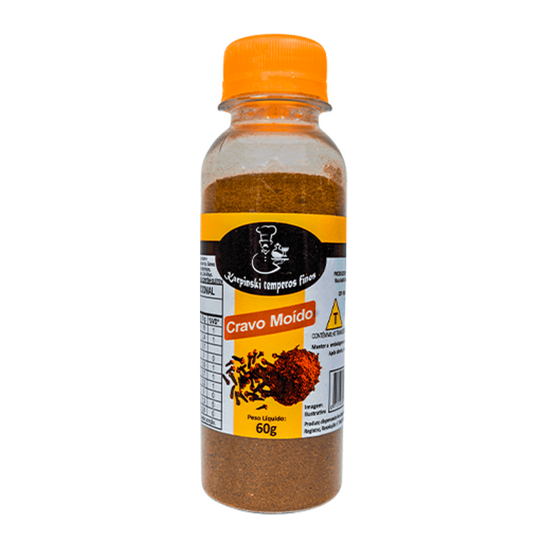 Tempero Cravo Moído Karpinski Temperos Finos, embalagem de 60g