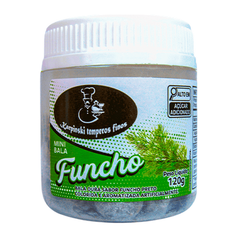 Bala de Funcho Karpinski Temperos Finos, embalagem de 135g