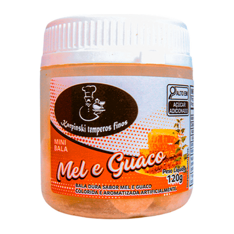 Bala de Mel e Guaco Karpinski Temperos Finos, embalagem de 135g