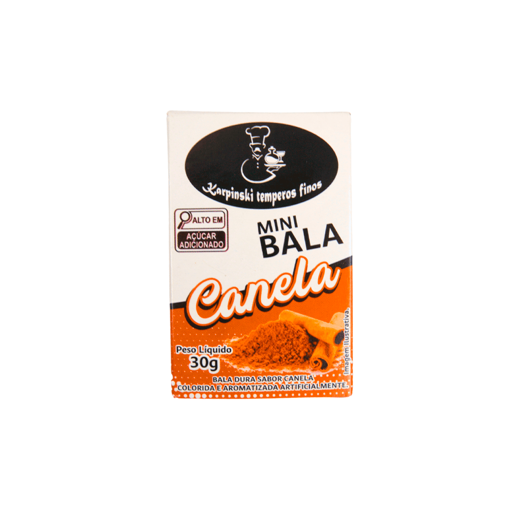 Mini Bala de Canela Display C/12 Karpinski Temperos Finos