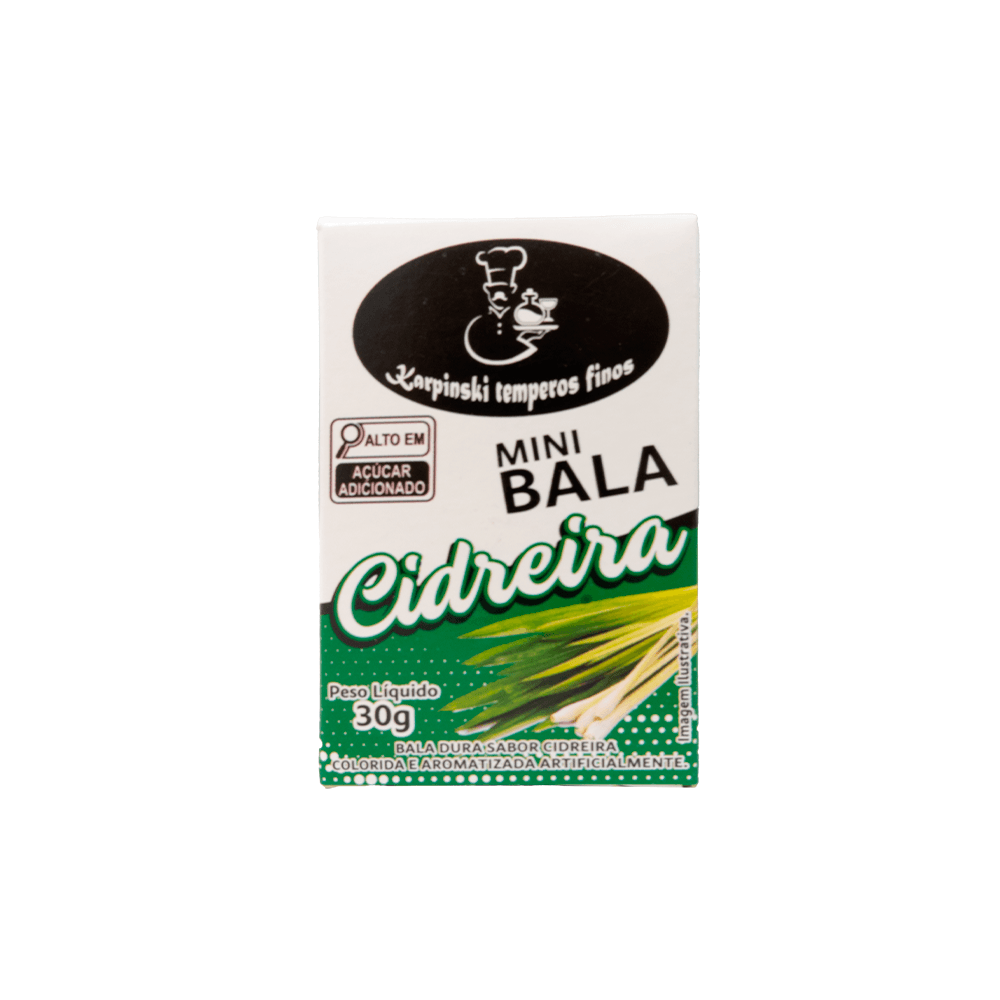 Mini Bala de Cidreira Display C/12 Karpinski Temperos Finos