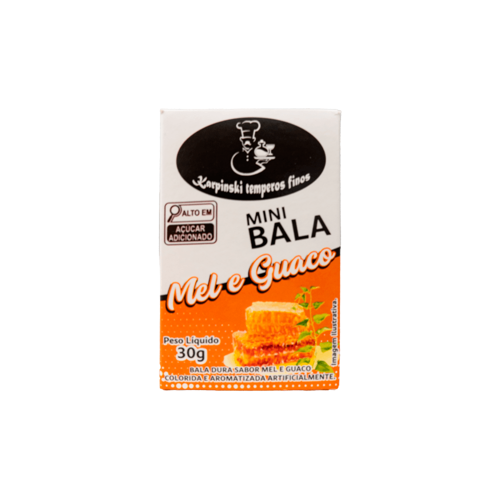 Mini Bala de Mel e Guaco Display C/12 Karpinski Temperos Finos