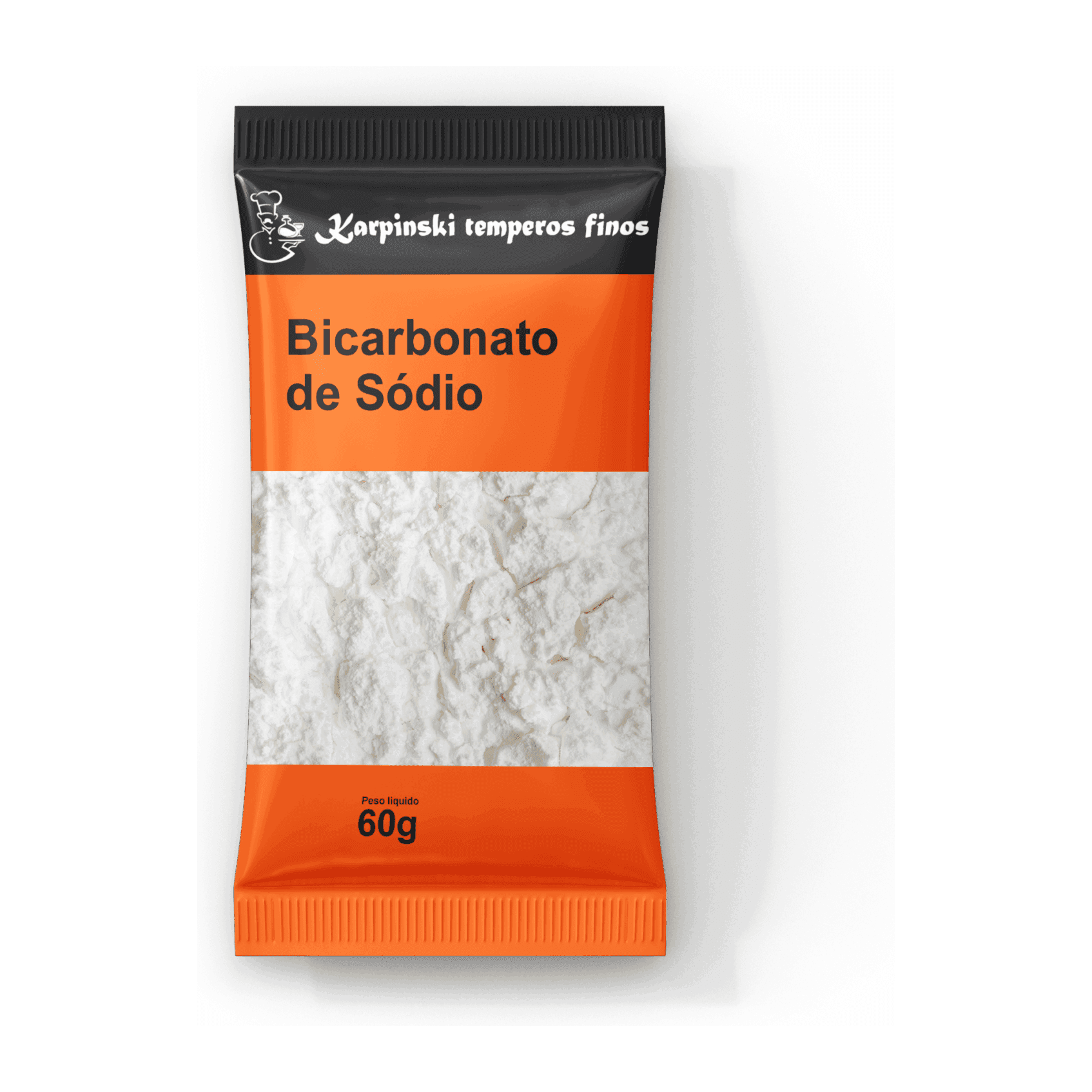 Bicarbonato de Sódio Karpinski Temperos Finos, sachê de 60 g