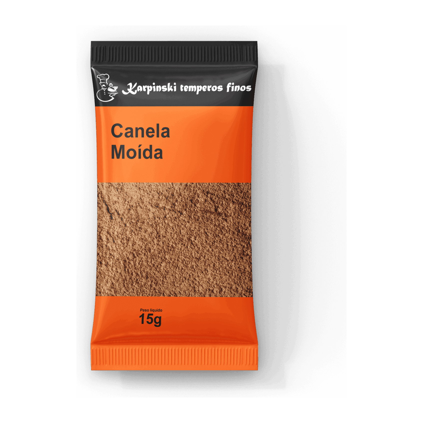 Especiaria Canela em Pó Moída Karpinski Temperos Finos, sachê de 15 g