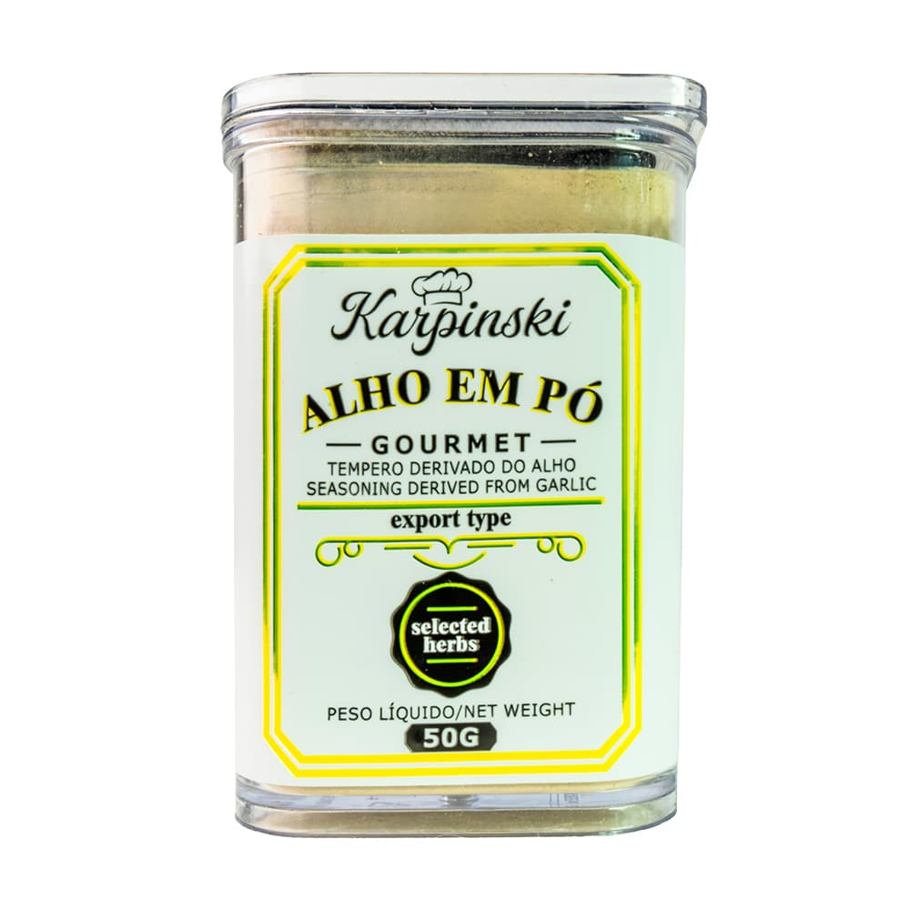 Tempero Alho em Pó Gourmet Karpinski Temperos Finos 50g