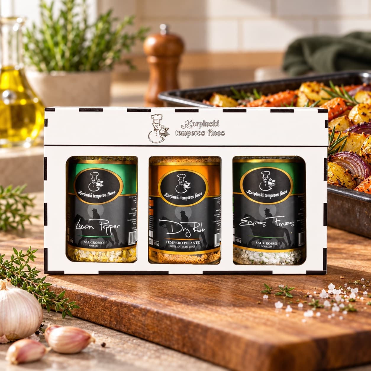 Kit Harmonia do Churrasco Karpinski — no preparo com legumes assados