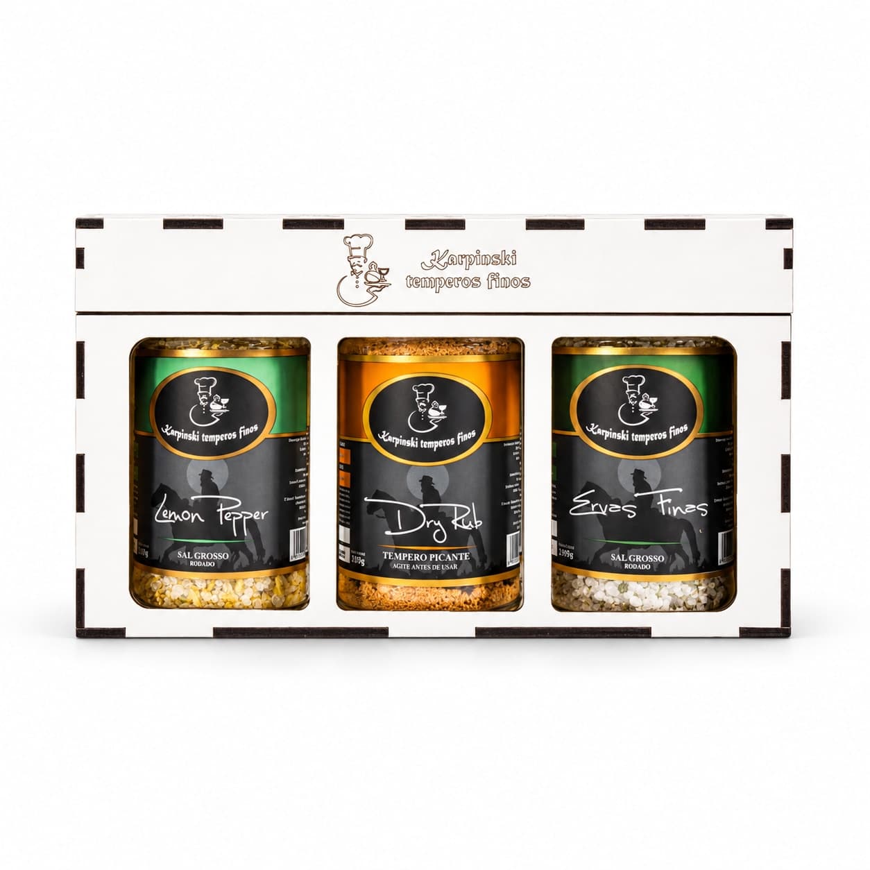 Kit Harmonia do Churrasco Karpinski — embalagem em fundo branco