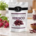 Chá de Hibisco Karpinski 50 g — detalhe da embalagem e do rótulo