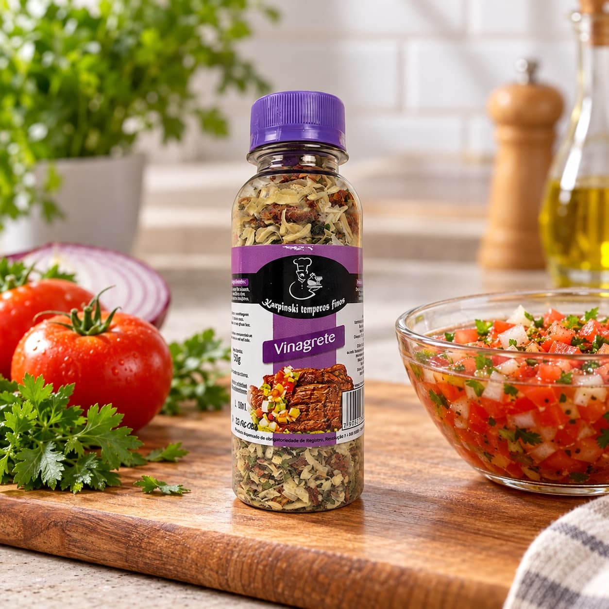 Tempero Vinagrete Karpinski 50 g — no preparo com vinagrete de tomate