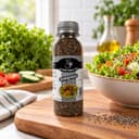 Sementes de Chia Karpinski 70 g — no preparo com salada de folhas verdes