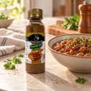 Pimenta Síria em Pó Karpinski 50 g — ao lado de feijão cozido