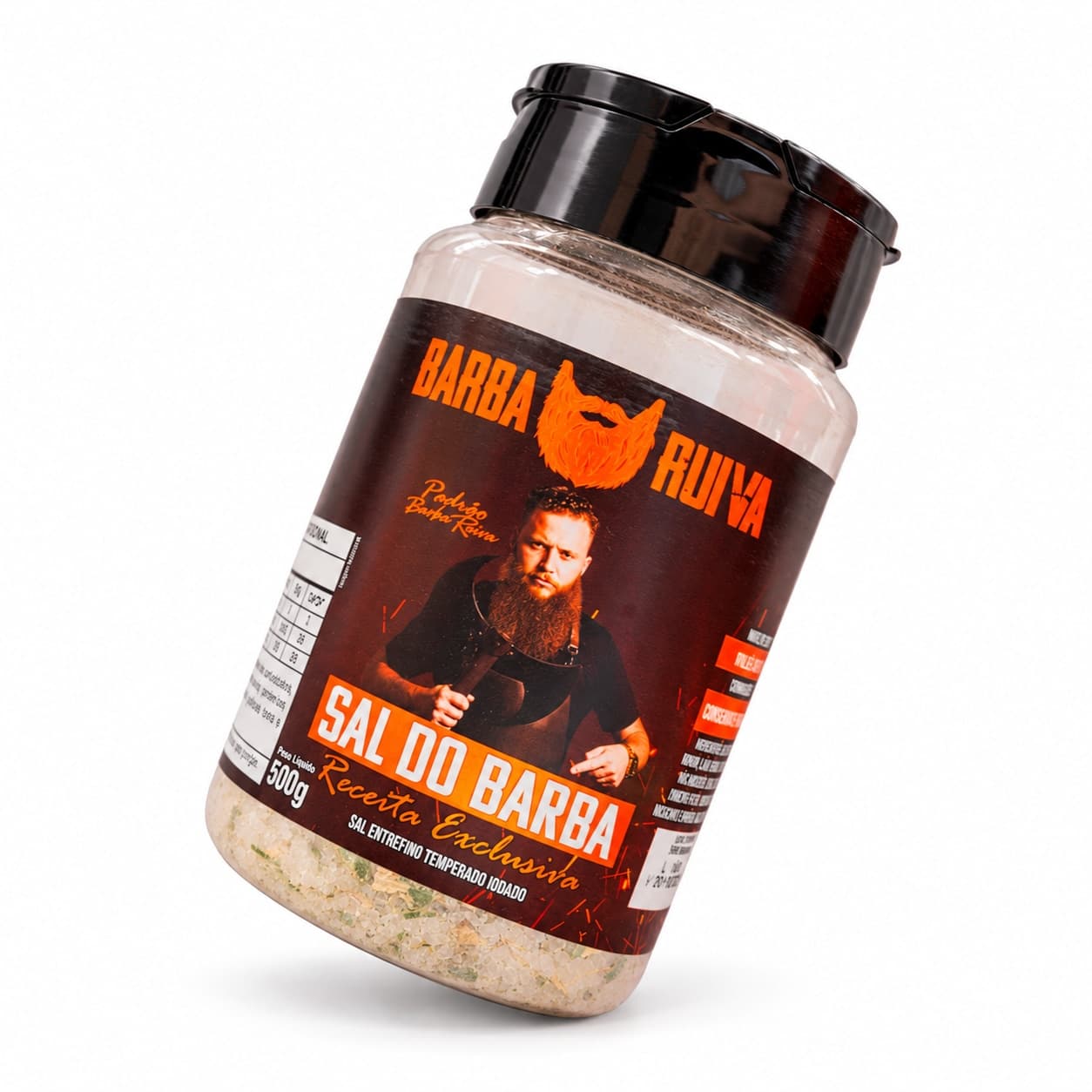 Sal do Barba Receita Exclusiva Barba Ruiva 500 g — embalagem em fundo branco