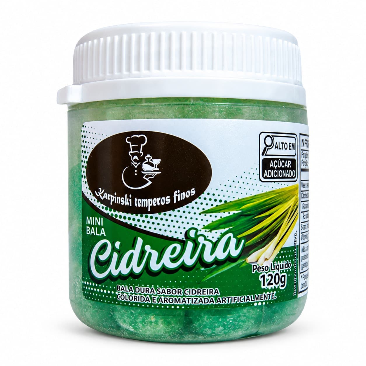 Bala de Cidreira Karpinski 120 g — embalagem em fundo branco