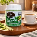 Bala de Cidreira Karpinski 120 g — com café servido em bandeja