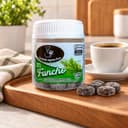 Bala de Funcho Karpinski 120 g — no preparo com café servido em bandeja