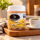 Bala de Gengibre Karpinski 120 g — com café servido em bandeja