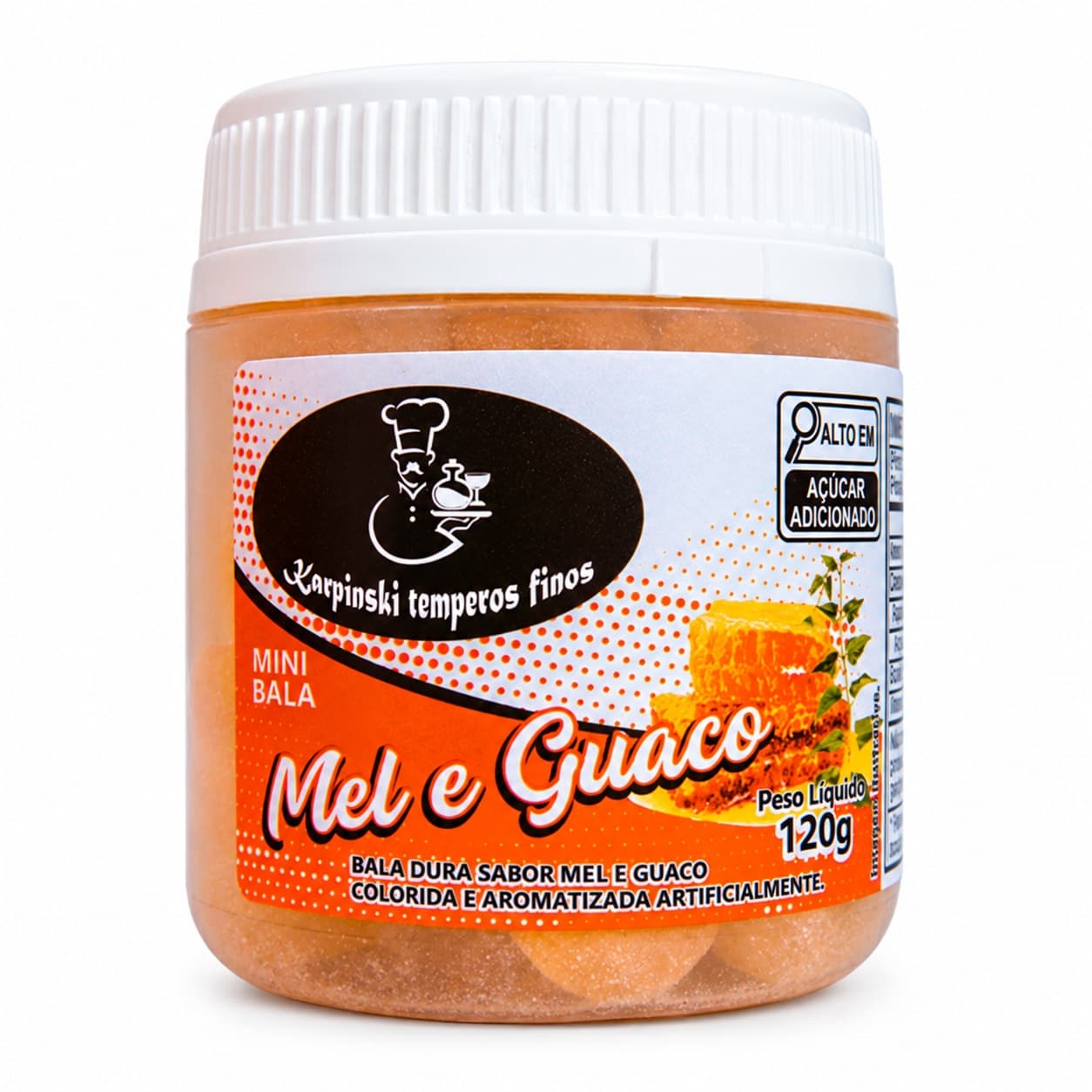 Bala de Mel e Guaco Karpinski 120 g — embalagem em fundo branco