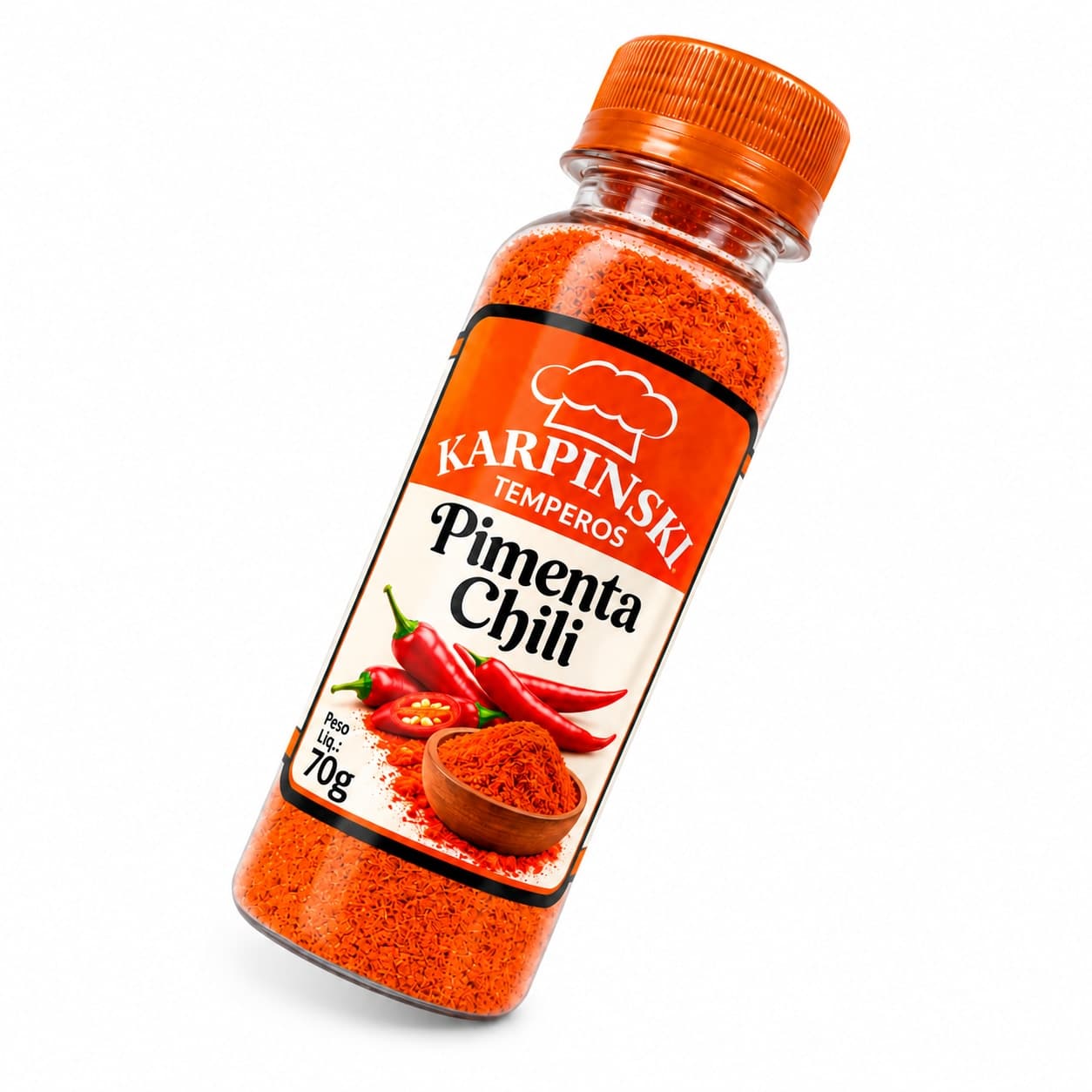 Pimenta Chili Karpinski 70 g — embalagem em fundo branco