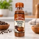 Pimenta Preta em Pó Karpinski 55 g — detalhe da embalagem e do rótulo