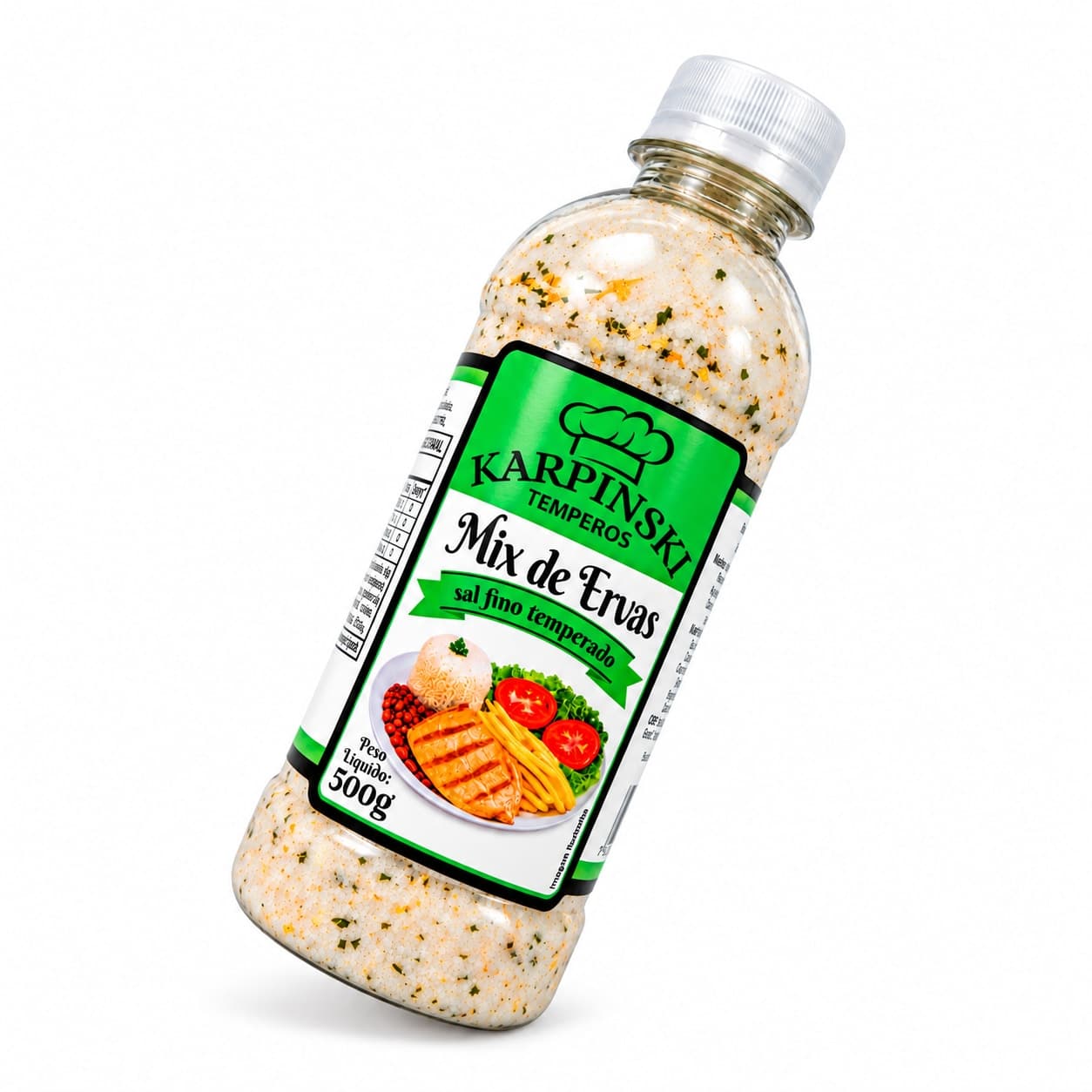 Sal Fino Temperado com Ervas Karpinski 500 g — embalagem em fundo branco