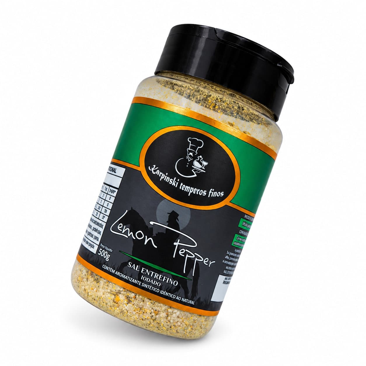 Sal Parrilla com Lemon Pepper Karpinski 500 g — embalagem em fundo branco