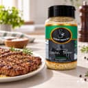Sal Parrilla com Lemon Pepper Karpinski 500 g — ao lado de carne grelhada