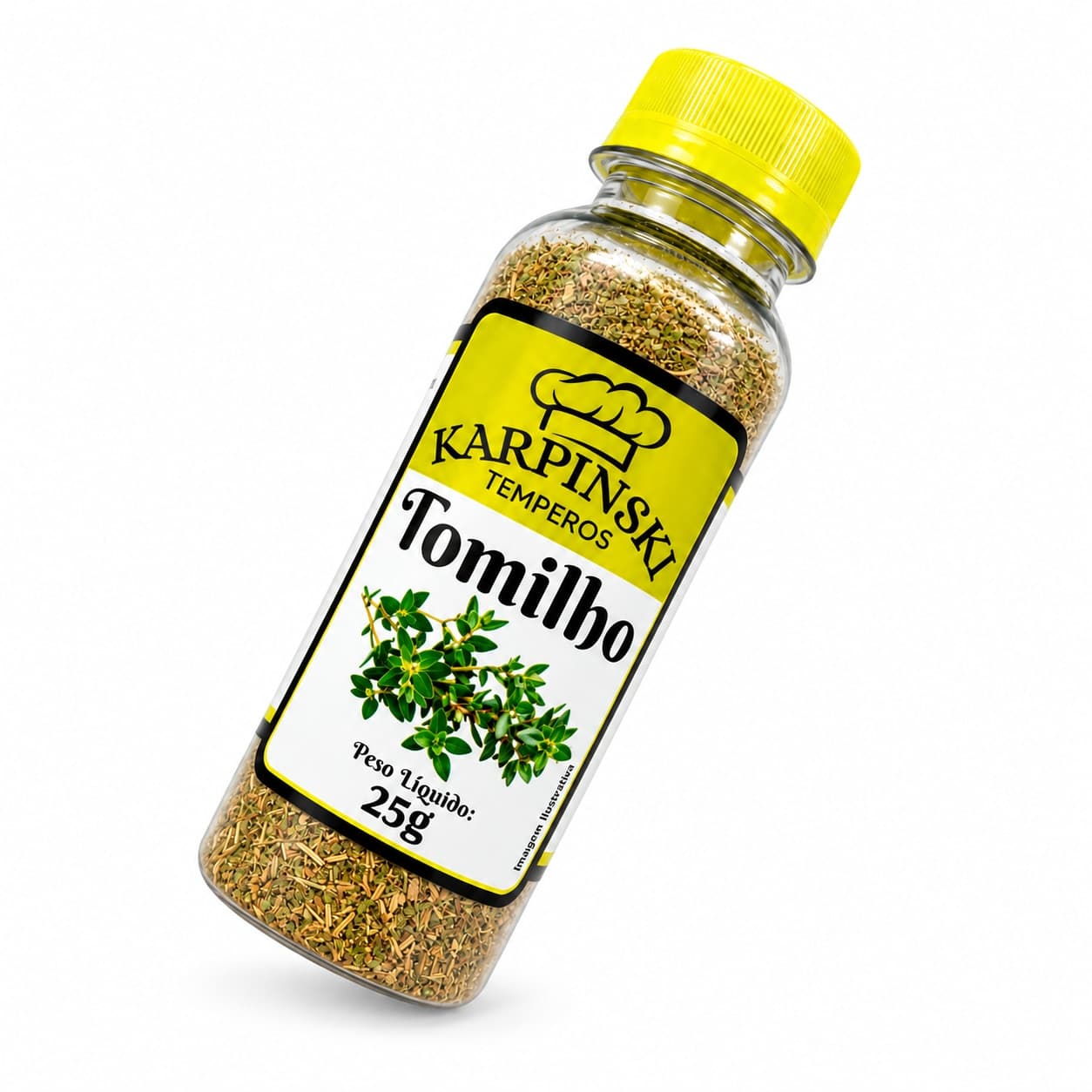 Tomilho Desidratado Karpinski 25 g — embalagem em fundo branco