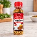 Tempero Chimichurri com Pimenta Karpinski 55 g — detalhe da embalagem e do rótulo