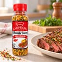 Tempero Chimichurri com Pimenta Karpinski 55 g — ao lado de carne grelhada