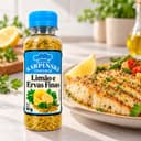 Tempero Limão e Ervas Finas Karpinski 90 g — ao lado de peixe grelhado