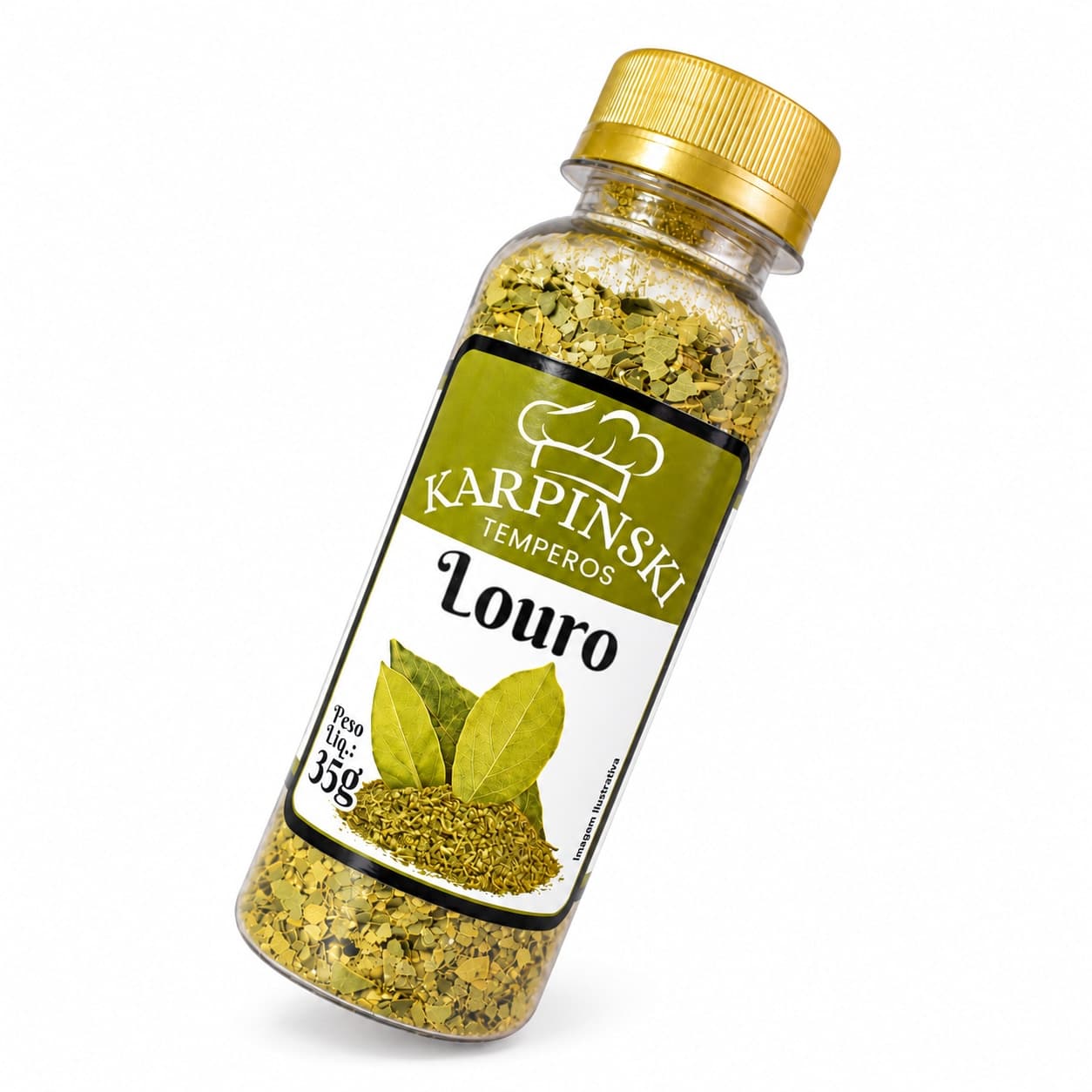 Louro Triturado Karpinski 35 g — embalagem em fundo branco
