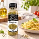 Orégano Desidratado Karpinski 18 g — ao lado de massa com azeite
