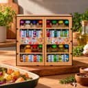Kit de Temperos Premium Cru com 16 Karpinski — no preparo com legumes assados