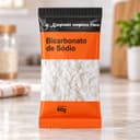 Bicarbonato de Sódio em Sachê Karpinski 60 g — detalhe da embalagem e do rótulo