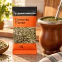 Chá Chimarrão 7 Ervas Karpinski 15 g — com chimarrão preparado em cuia