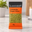 Chá Chimarrão Especial Citrus Karpinski 15 g — detalhe da embalagem e do rótulo