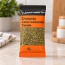 Chá Chimarrão Laranja Camomila e Canela Karpinski 15 g — detalhe da embalagem e do rótulo
