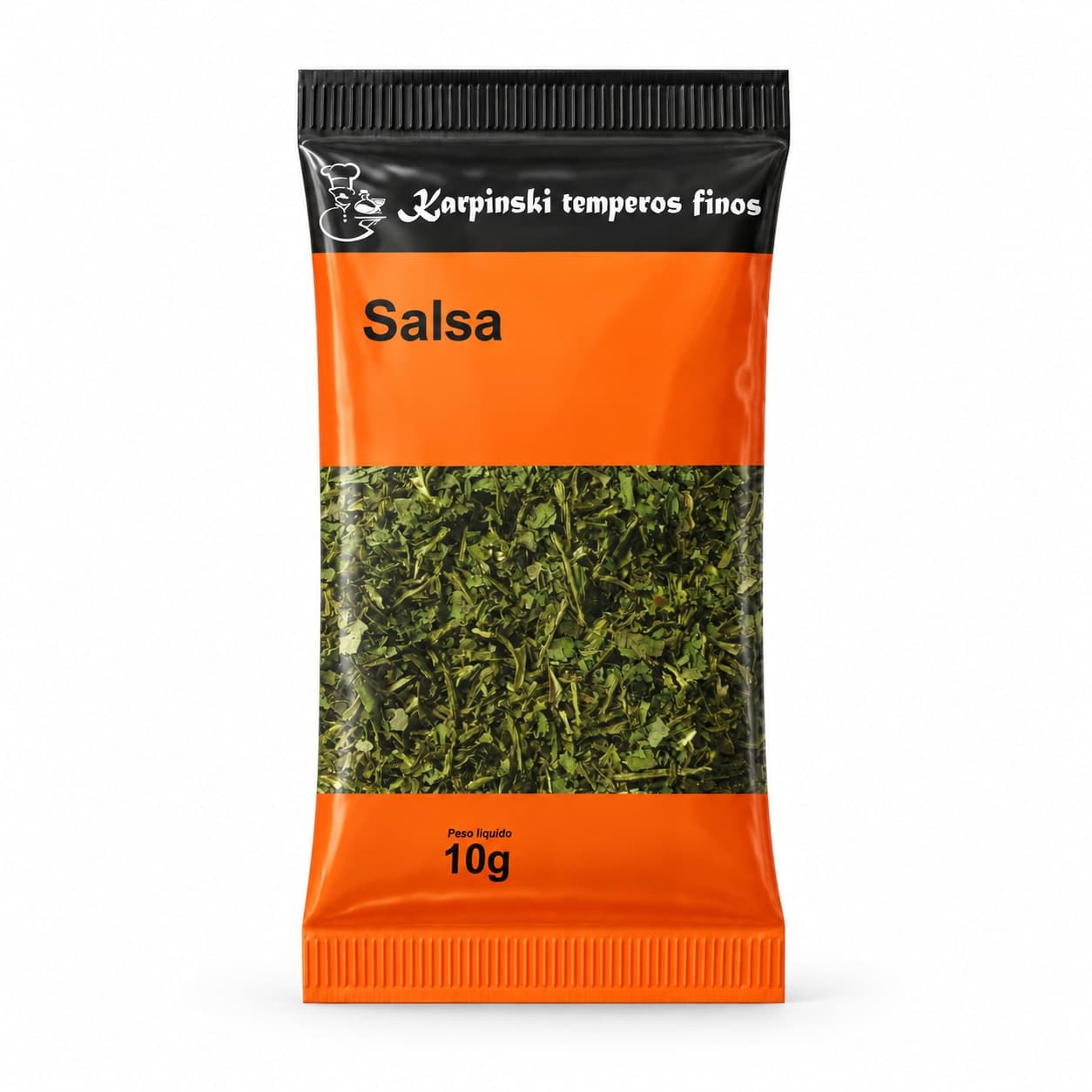 Tempero Salsa Desidratada em Sachê Karpinski 10 g — embalagem em fundo branco